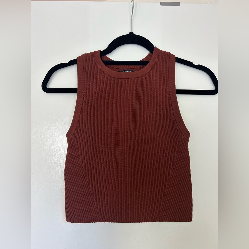 NWOT Cuts Coreflex racerback ribbed tank (size: S; color: Tuscan)